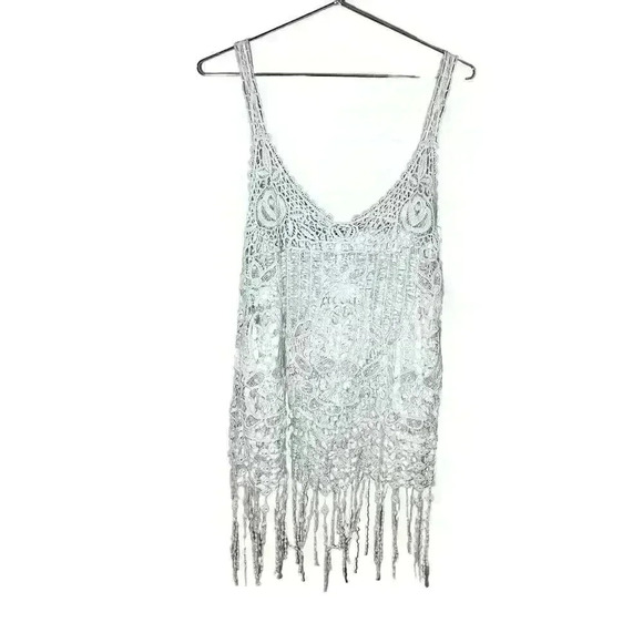 fulltilt Tops - Fulltilt crocheted boho top size medium beige color in excellent condition